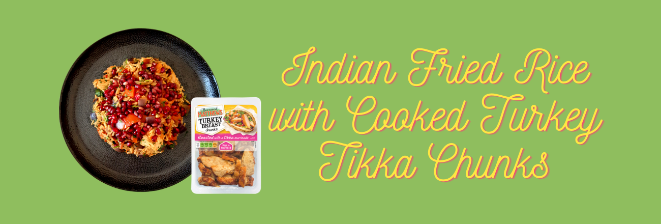 Indian Fried Rice with Turkey Tikka Chunks